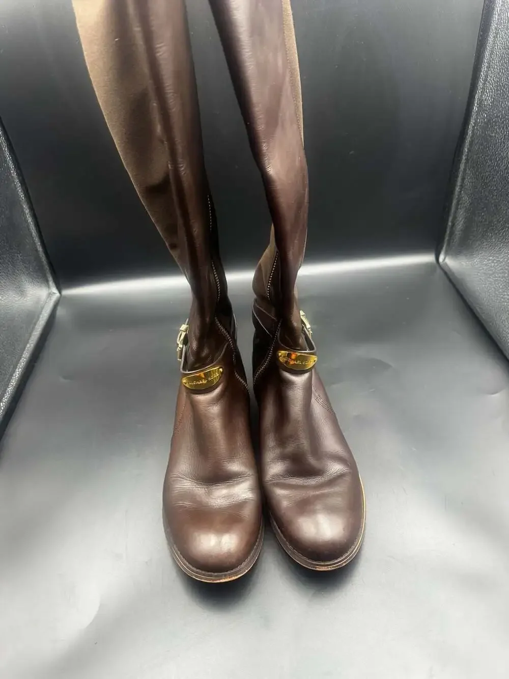 Michael Kors Brown Leather Knee High Boots Size 8M